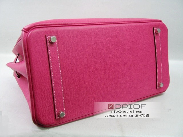 エルメス バーキン35 ヴォーエプソン-ローズティリアン(シルバー金具) her451